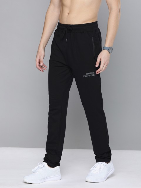 

HERE&NOW Men Black Solid Regular Fit Track Pants
