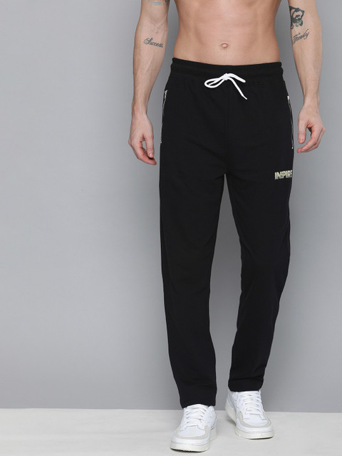 

HERE&NOW Men Black Solid Regular Fit Track Pants