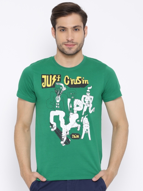 

People Green Printed T-shirt