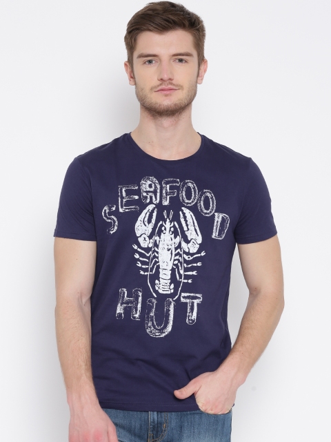 

People Navy Lobster Print T-shirt, Navy blue