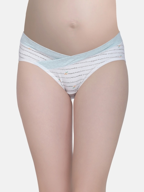 

MAMMA PRESTO Women White Printed Maternity Basic Briefs MPU-11