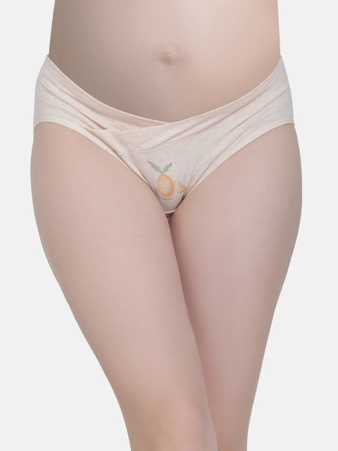 

MAMMA PRESTO Women Beige Solid Maternity Basic Briefs MPU-11