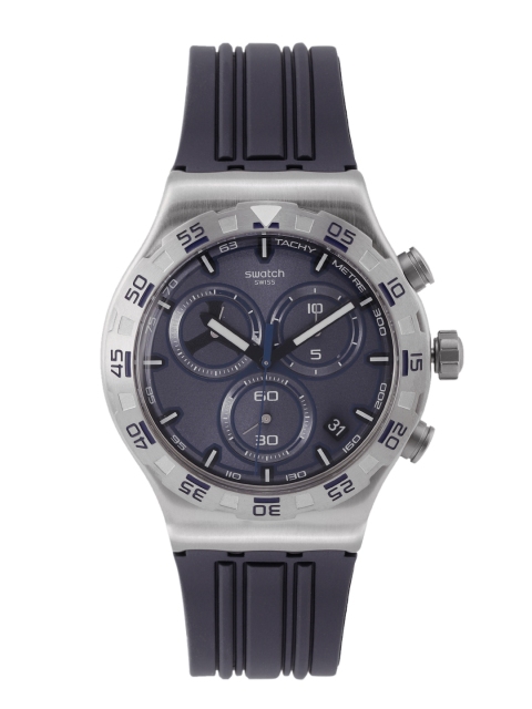 

Swatch Unisex Navy Blue Swiss Chronograph Watch YVS473
