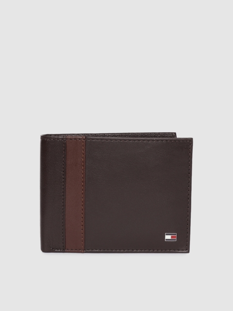 

Tommy Hilfiger Men Brown Solid Leather Two Fold Wallet