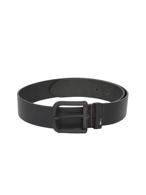 

Tommy Hilfiger Men Black Solid Leather Belt
