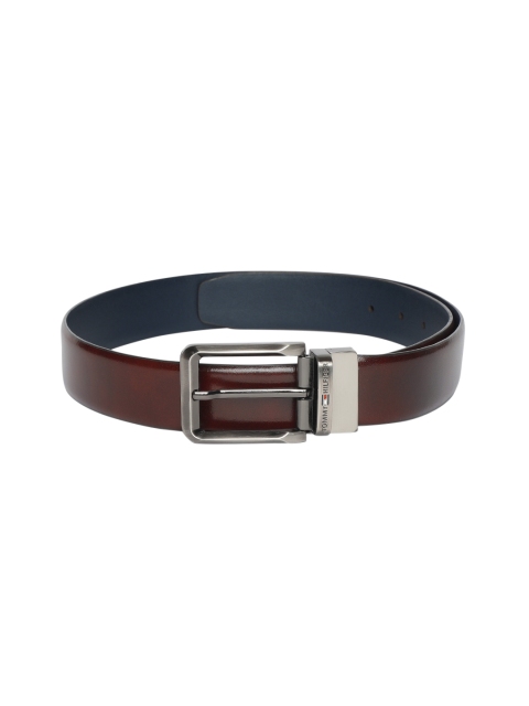 

Tommy Hilfiger Men Maroon & Navy Blue Reversible Leather Belt