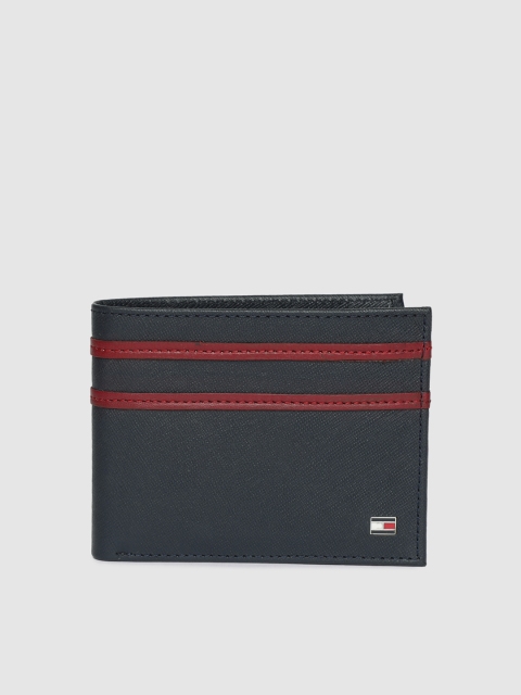 

Tommy Hilfiger Men Navy Blue Leather Two Fold Wallet
