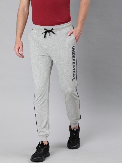 

French Connection Men's Grey Melange Solid Track Pants