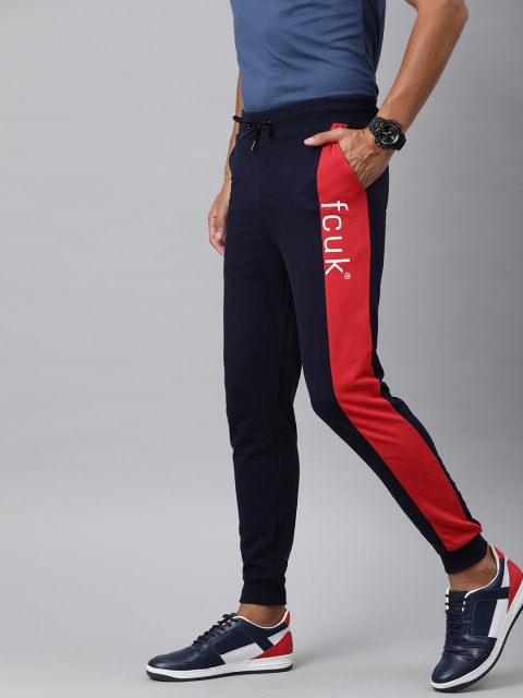 

French Connection Men Navy Blue Solid Joggers