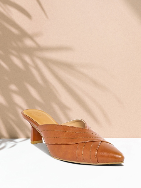 

her by invictus Women Tan Solid Mules