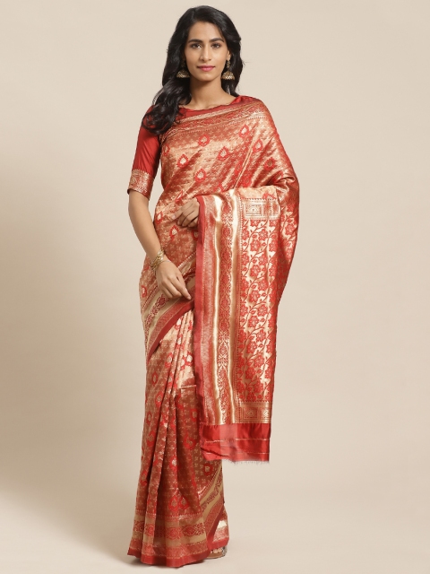 

Saree mall Red & Golden Woven Design Banarasi Saree