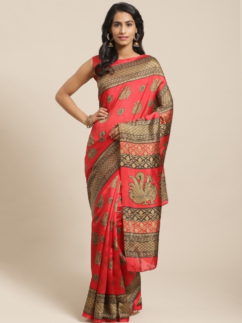 

Saree mall Red & Beige Printed Saree