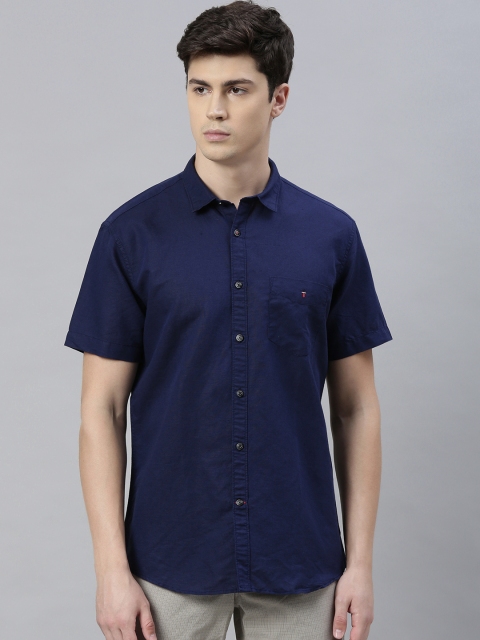 

Louis Philippe Sport Men Navy Blue Slim Fit Solid Casual Shirt