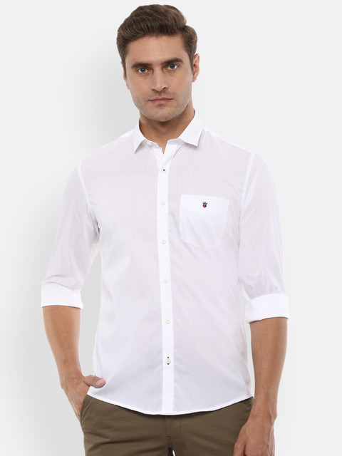 

Louis Philippe Sport Men White Slim Fit Solid Casual Shirt