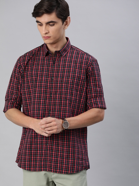 

Louis Philippe Sport Men Red & Black Slim Fit Checked Casual Shirt