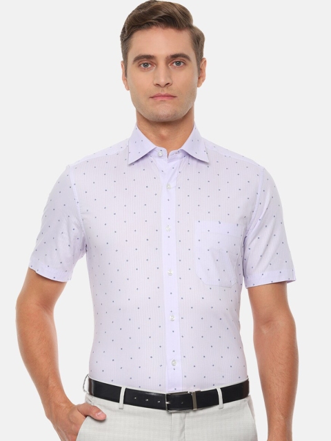 

Louis Philippe Men Purple Regular Fit Striped Formal Shirt