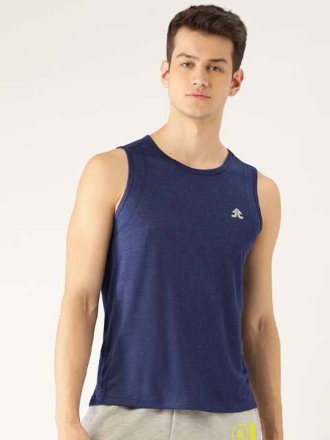 

OFF LIMITS Men Navy Blue Solid Round Neck T-shirt