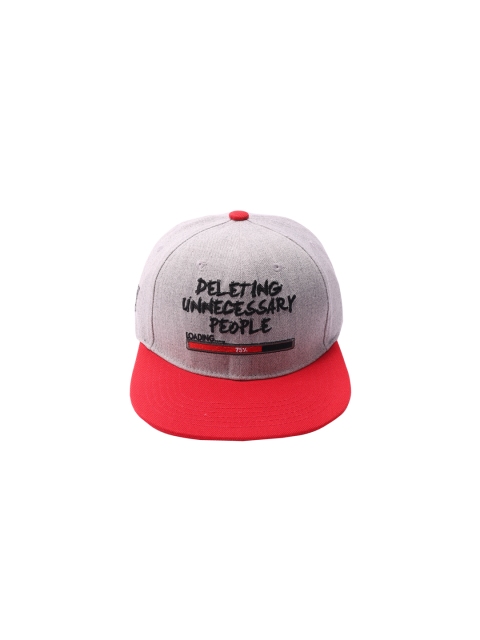 

Cap Shap Unisex Grey Colourblocked Snapback Cap