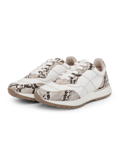 

Call It Spring Women White & Beige Printed Sneakers