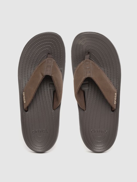 

Crocs Men Brown Perforated Thong Flip-Flops