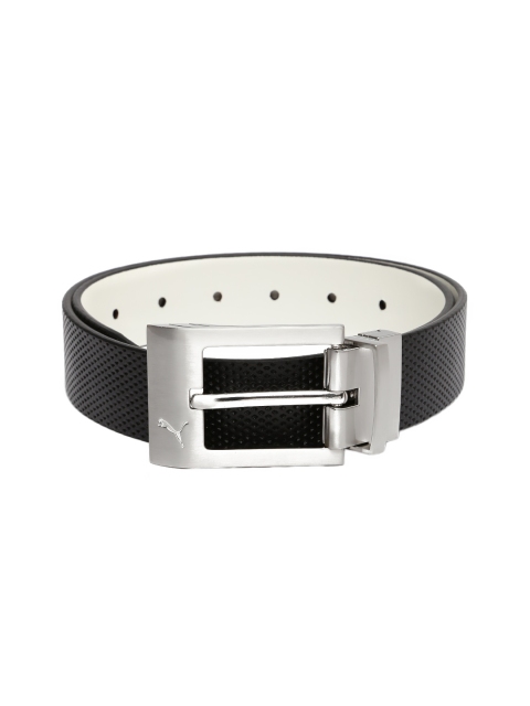 

PUMA Men Black & White Reversible Genuine Leather Belt