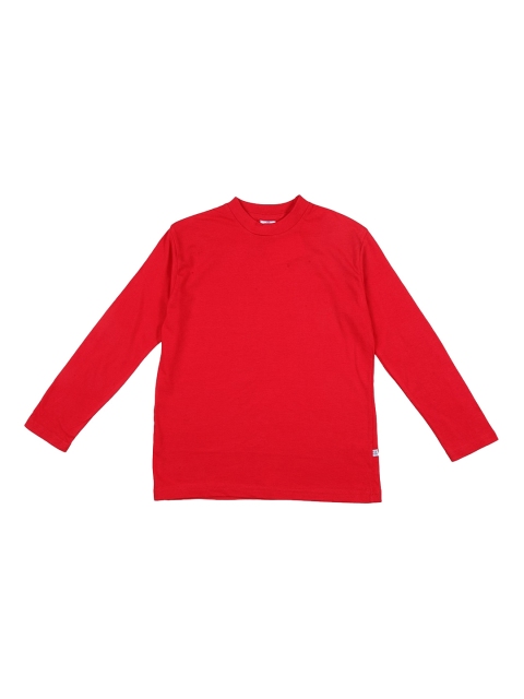 

armure Boys Red Solid Round Neck T-shirt