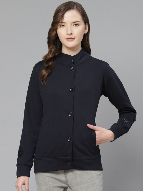 

Fort Collins Women Navy Blue Solid Tailored Jacket