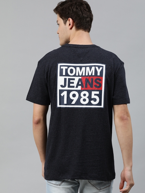 

Tommy Hilfiger Men Black Printed Round Neck T-shirt