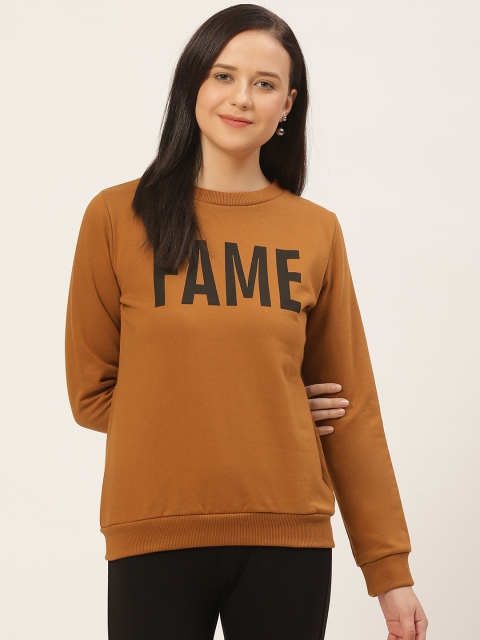 

Rigo Women Brown & Black Printed Sweatshirt