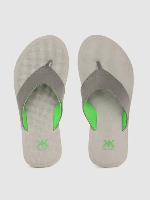 

Kook N Keech Men Grey Self Checked Thong Flip-Flops