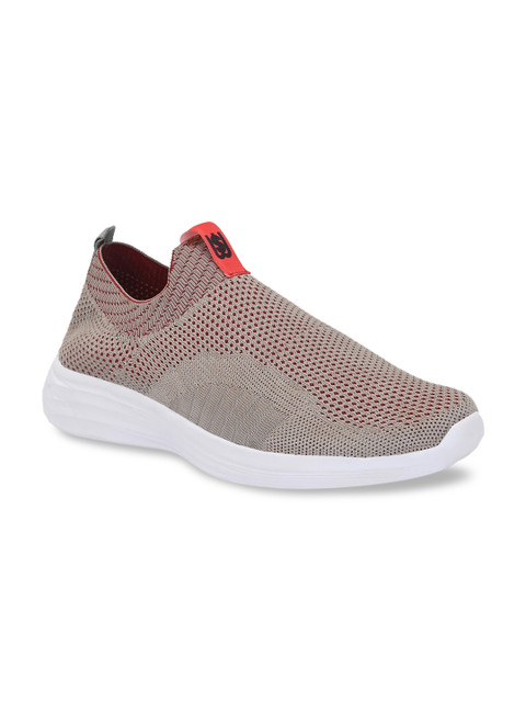 

Walkstyle By El Paso Men Beige & Red Mesh Running Shoes