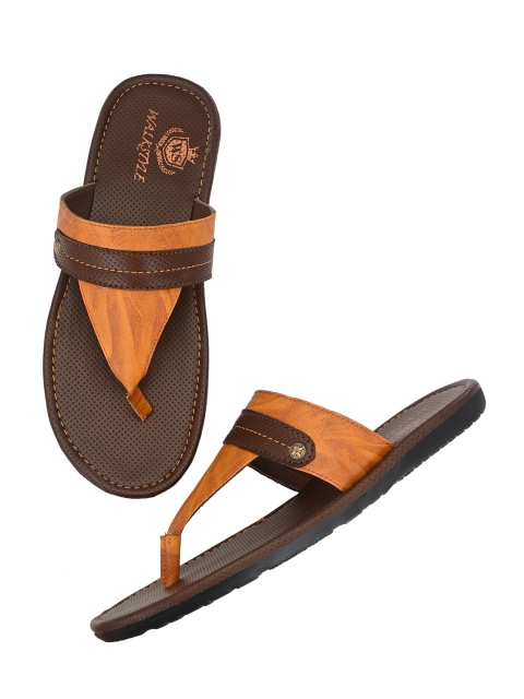 

Walkstyle By El Paso Men Tan Brown Solid Thong Flip-Flops