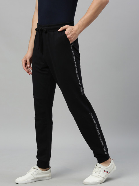 

French Connection Men Black Solid Joggers