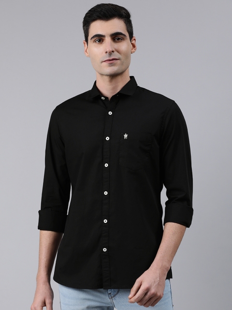 

French Connection Men Black Slim Fit Solid Casual Shirt