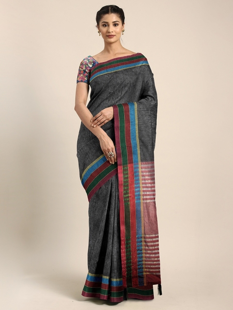 

KALINI Black Silk Blend Woven Design Banarasi Saree