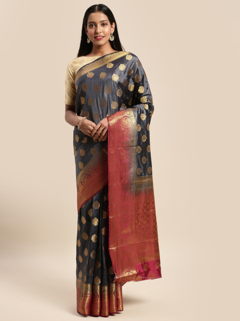 

Mitera Black Art Silk Woven Design Banarasi Saree