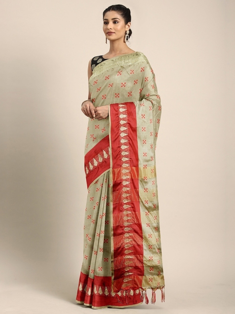 

KALINI Beige Art Silk Woven Design Narayan Peth Saree