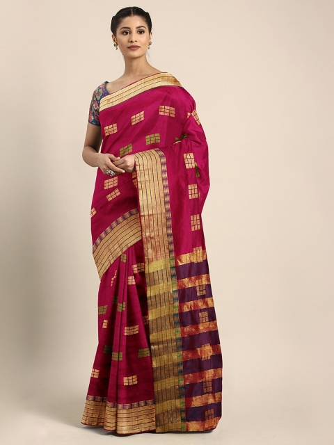 

KALINI Maroon & Green Art Silk Woven Design Saree