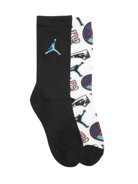 

Jordan Kids Set of 2 Crew Above Ankle-Length Socks, Black