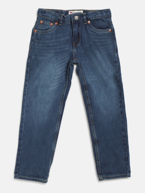 

Levis Boys Blue 502 Regular Taper Fit Mid-Rise Clean Look Stretchable Jeans