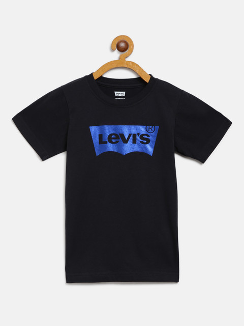 

Levis Boys Black & Blue Brand Logo Print Round Neck T-shirt