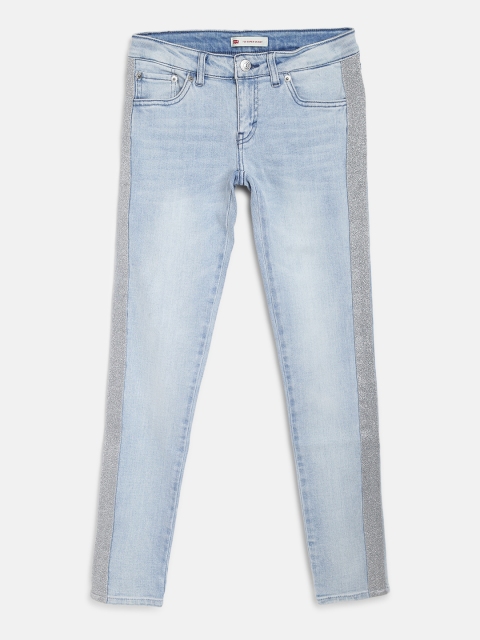 

Levis Girls Blue 710 Super Skinny Fit Mid-Rise Clean Look Stretchable Jeans
