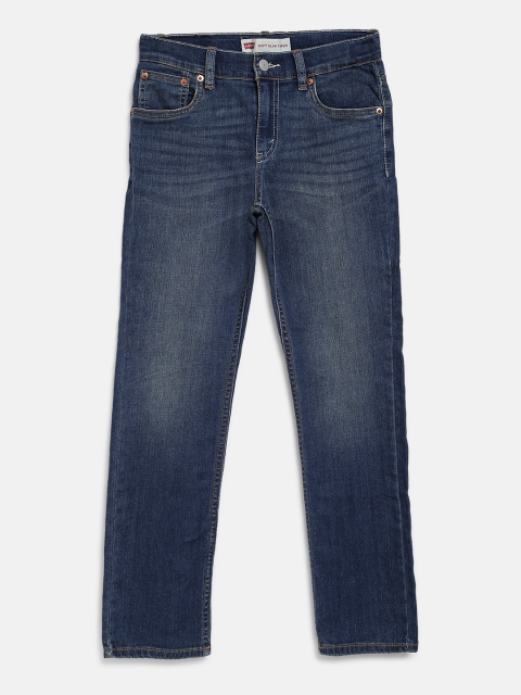 

Levis Boys Navy Blue 512 Slim Taper Fit Mid-Rise Clean Look Stretchable Jeans