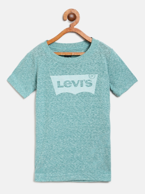 

Levis Boys Mint Green Brand Logo Print Round Neck T-shirt