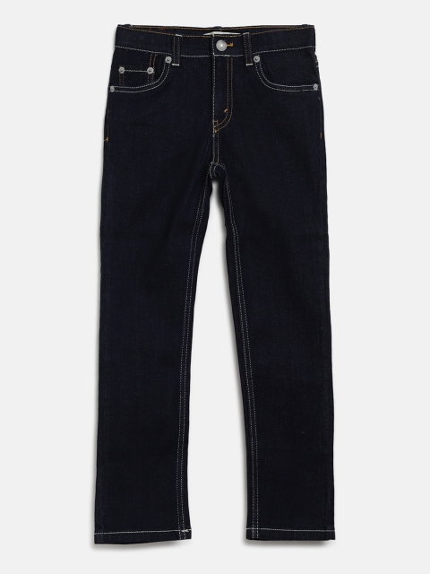 

Levis Boys Navy Blue 512 Slim Taper Fit Mid-Rise Clean Look Stretchable Jeans