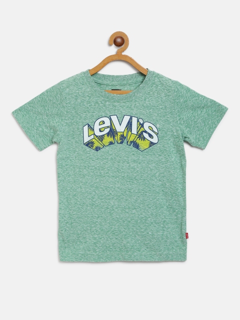 

Levis Boys Green Brand Logo Print Round Neck T-shirt
