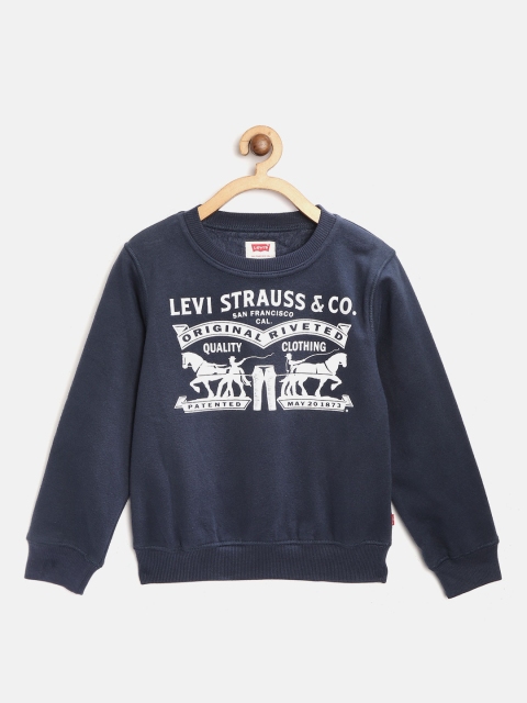 

Levis Boys Navy Blue & White Brand Logo Print Sweatshirt