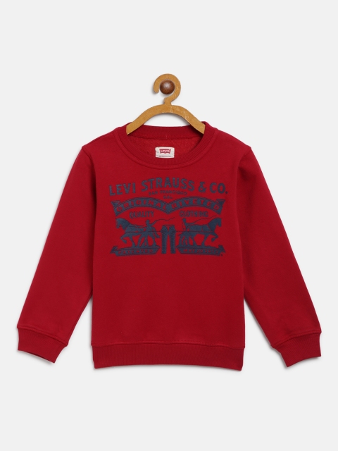 

Levis Boys Maroon & Navy Blue Brand Logo Print Sweatshirt