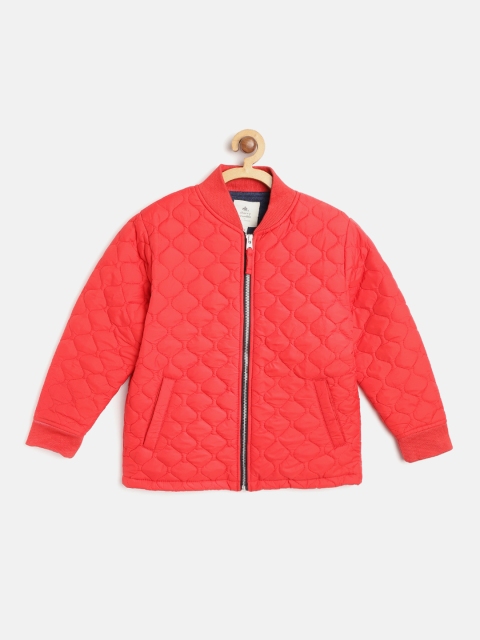 

Cherry Crumble Kids Red Solid Quilted Jacket