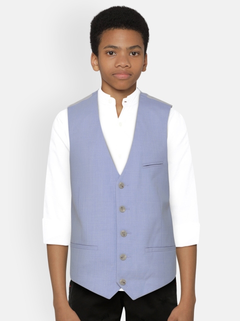 

Marks & Spencer Boys Blue Solid Waistcoat